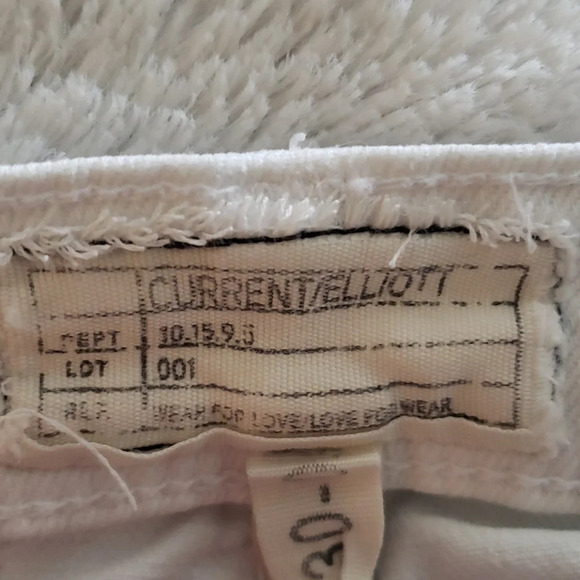 Current/Elliot The Stiletto White Denim Jeans - Picture 13 of 14